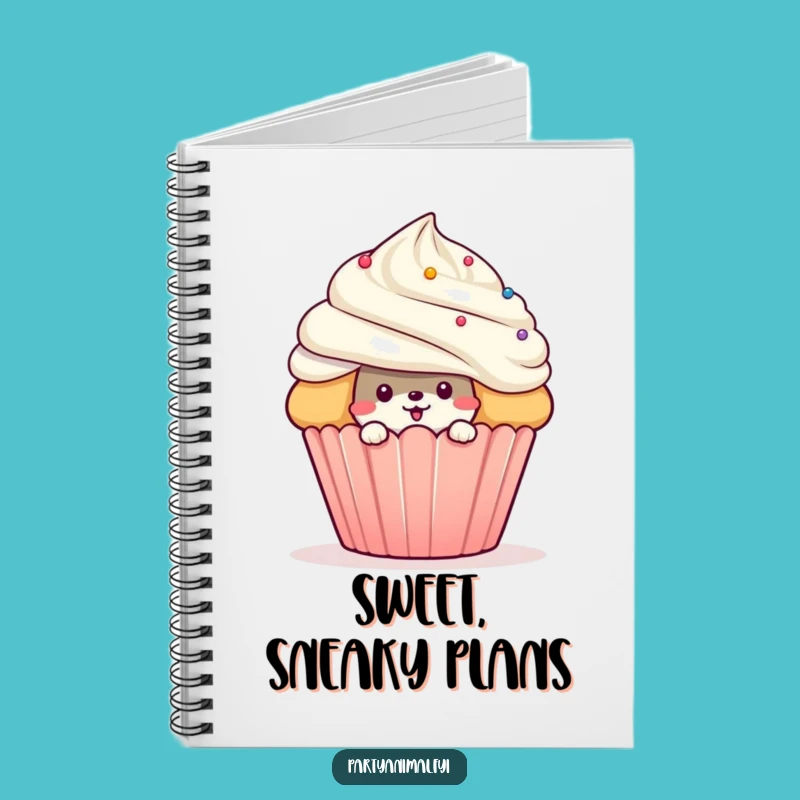 Funny Mischievous Animal Cupcake Notebook: Jot Down Sweet Secrets, Awesome Funny Gift!