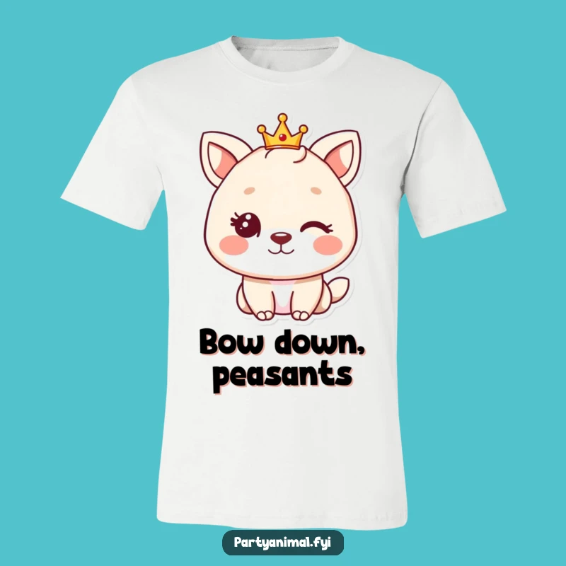 Funny Winking Animal Crown T-Shirt - Regal and Hilarious Statement Tee