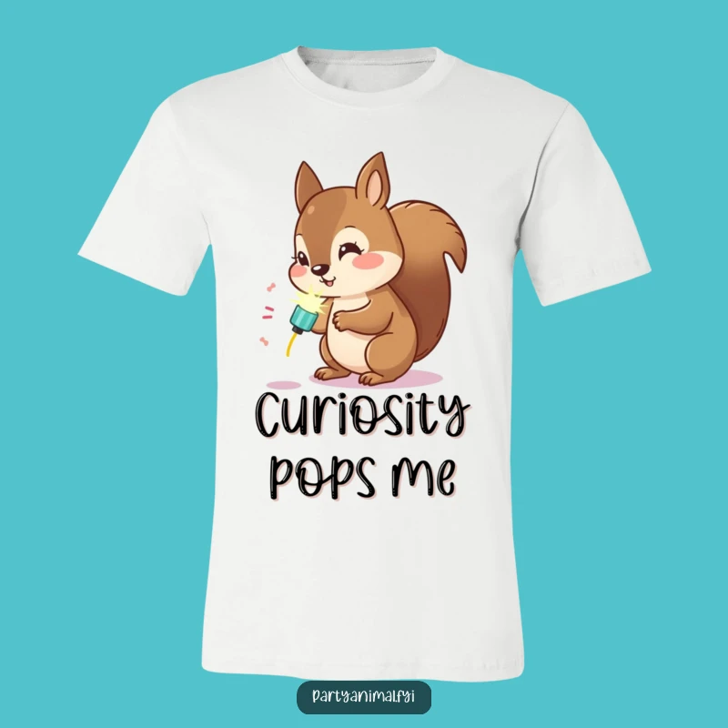 Funny Kawaii Squirrel Party Popper T-Shirt: Explore Humor!