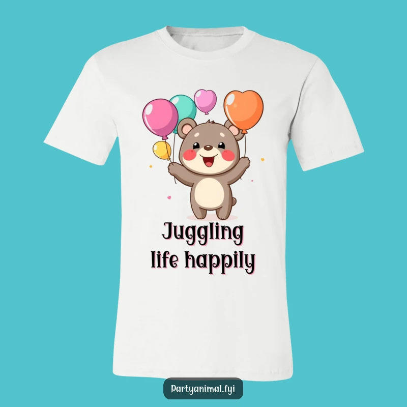Funny Bear Juggling T-Shirt: Wear Your Joy with Hilarious Style Gift