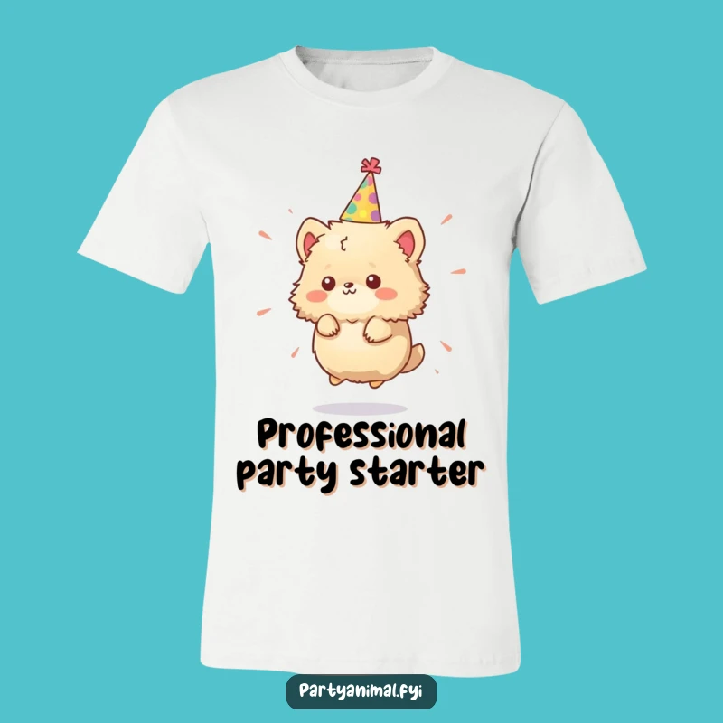 Funny Fluffy Party Animal T-Shirt: Wear Your Wild Side with this Hilarious Character Tee!