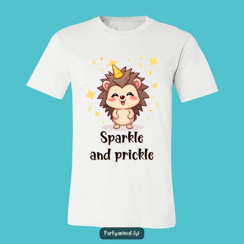 Funny Hedgehog Stars T-Shirt: Wearable Joy and Sparkling Fun