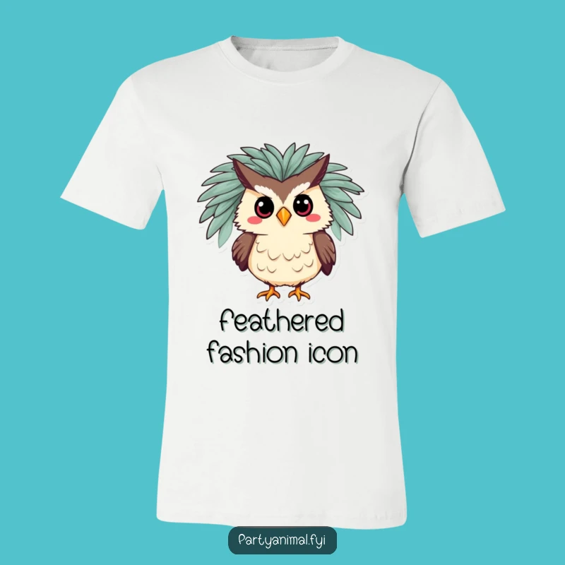 Funny Owl Boa T-Shirt: Glamorous Fun for Every Occasion