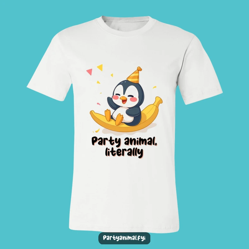 Funny Penguin Party T-Shirt - Giggling Slidewear Gift