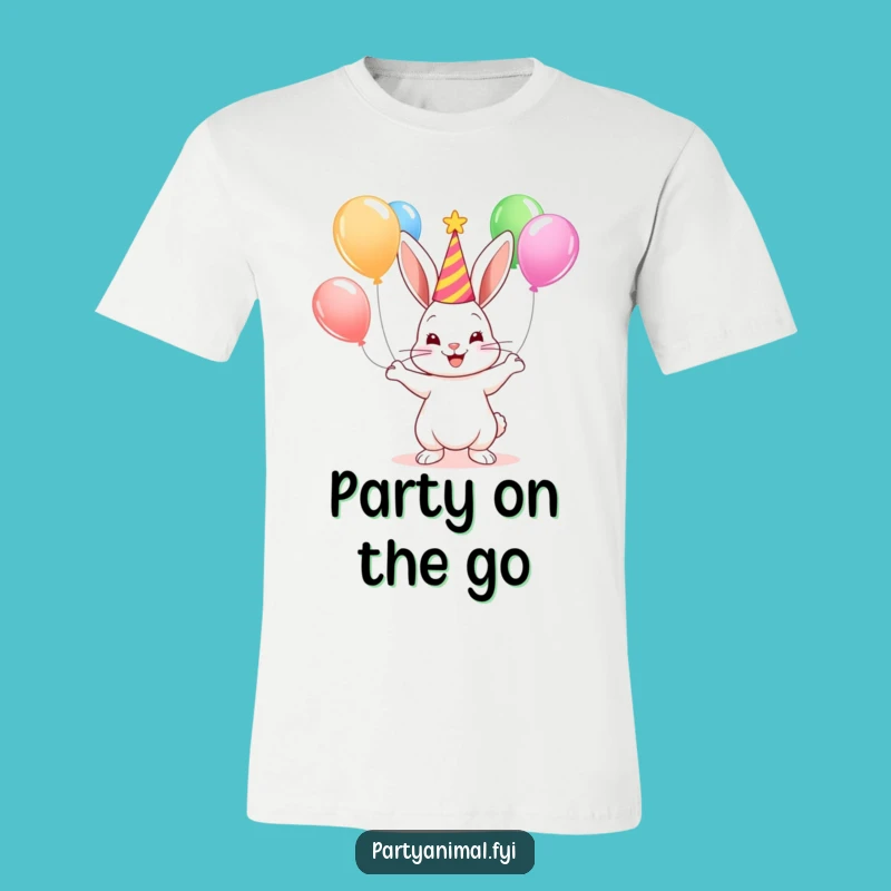 Funny Bunny Juggler T-Shirt: Cute Party Animal Tee, Great Funny Gift