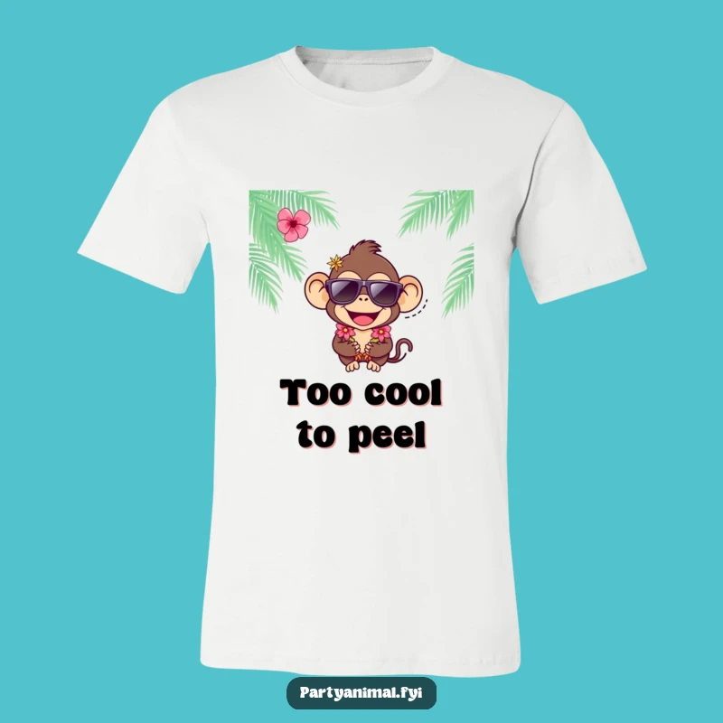 Funny Monkey Sunglasses T-Shirt - Joyful Tropical Cool Gift