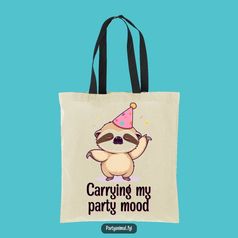 Funny Sloth Macarena Tote Bag: Sleepy Party Accessory, Chic & Hilarious Gift
