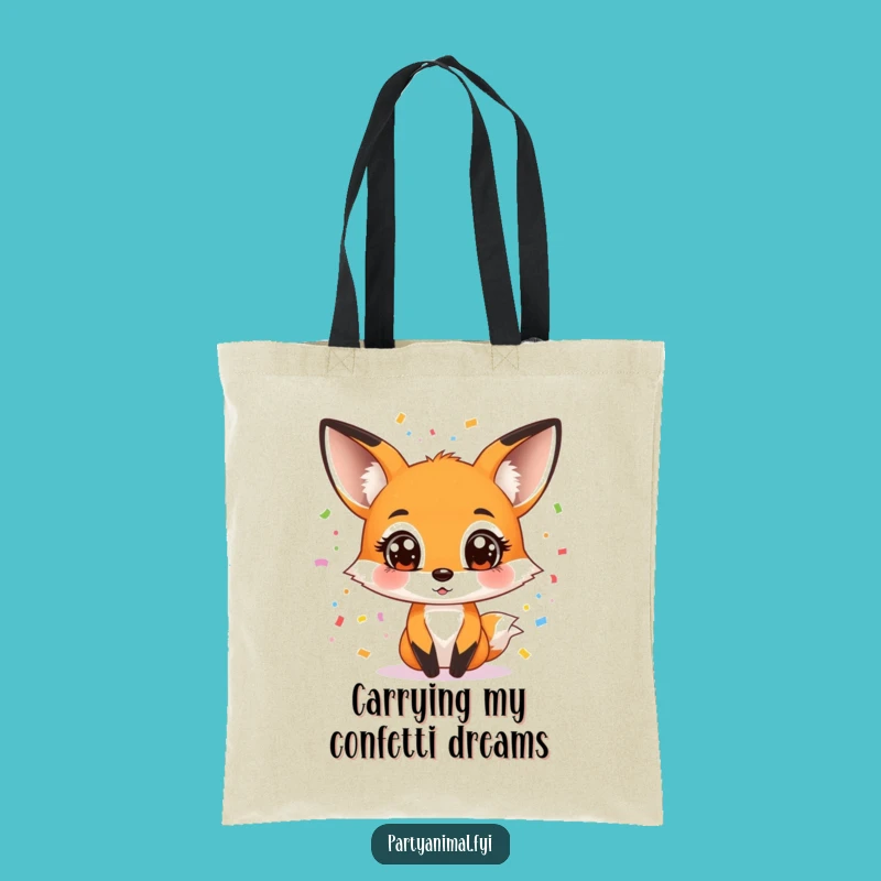 Funny Fox Confetti Juggling Tote Bag - Stylish & Hilarious Accessory
