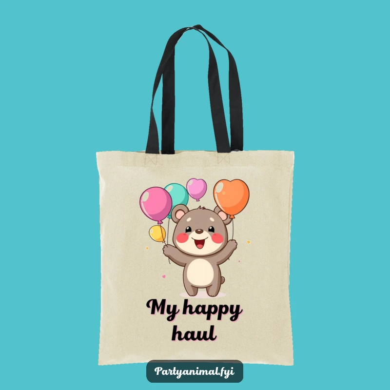Funny Bear Balloon Tote Bag: Carry Your Fun with Hilarious Style Gift