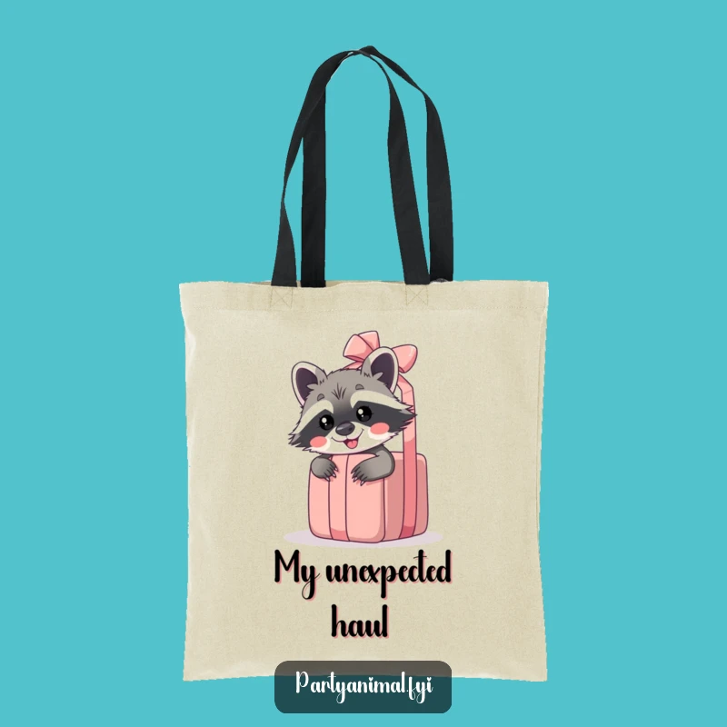 Funny Raccoon Gift Tote: Carry Your Secrets with Mischief!